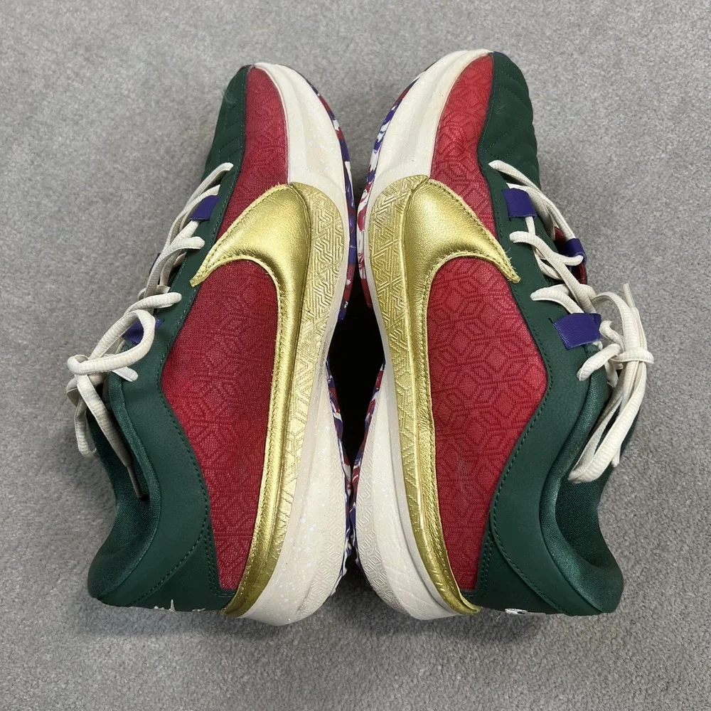 Nike Giannis Immortality 3 Basketball Shoes Womens 8 Green Red Gold DZ2944-600